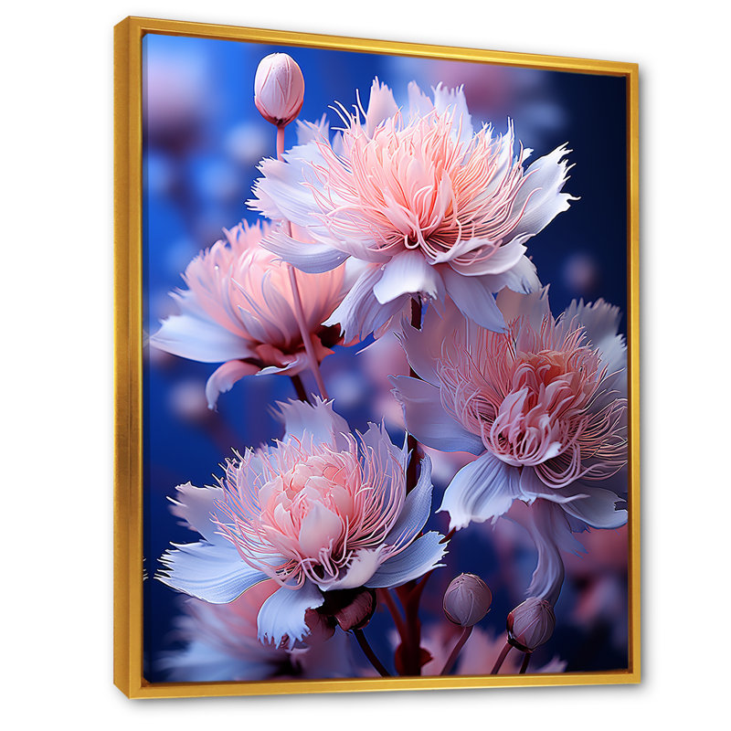 «Dreamy Mauve», impression sur toile, Cadre flottant doré, H 40 po x l 30 po x P 1,5 po