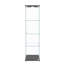 Vitrine moderne en verre trempé à 1 porte et 4 tablettes avec lumières DEL télécommandées, support de charge de 45 livres, facile à assembler pour les chambres à coucher-1267801167-1267801161