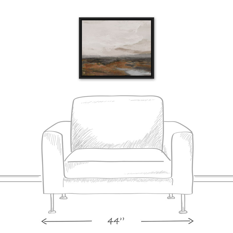 Rouille rouillée, reproduction sur toile, H 17,75 po x l 21,75 po x P 1,75 po, Cadre flottant
