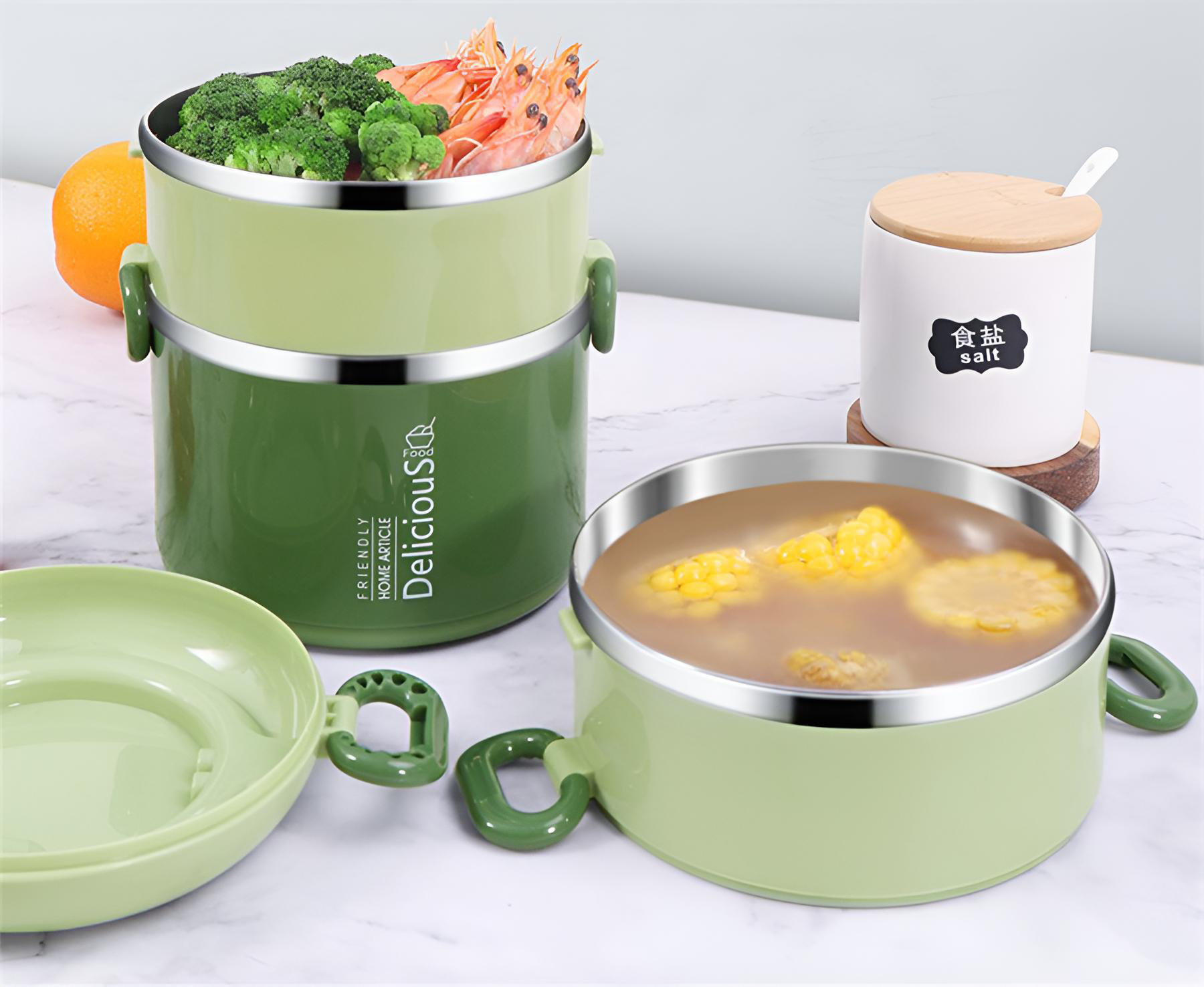 LIYONG Round Stainless Steel Food Storage Container | Wayfair