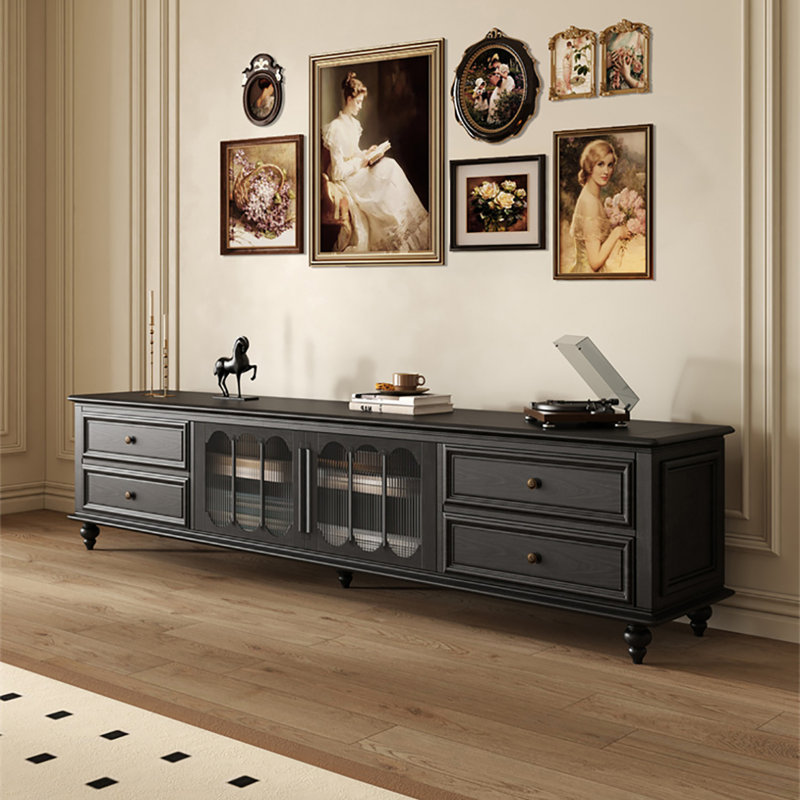 Meuble télé noir américain, 86.6"