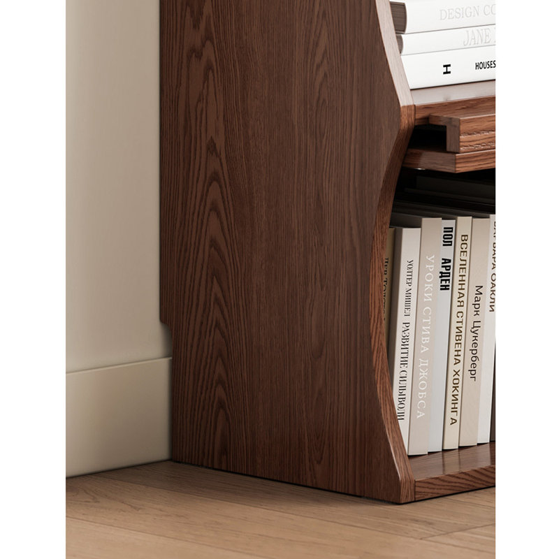 Floor standing solid wood bookcase, Dark Brown