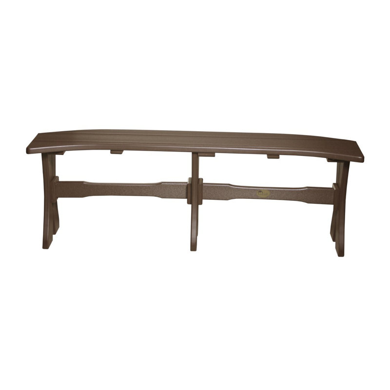 Banc de pique-nique en plastique Carolin, Brun châtaigne