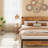King Platform Bed Frame with Rustic Wood Headboard & Under-Bed Storage - Noise Free, No Box Spring Needed