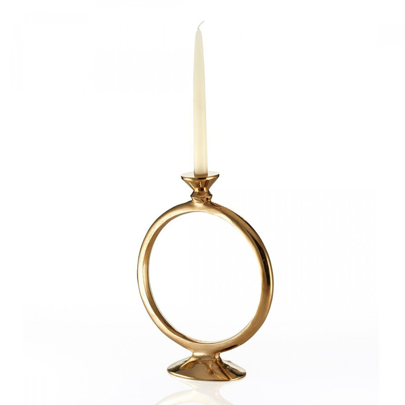 Chandelles en métal o, Or, H 12,5 po x l 4 po x P 10 po