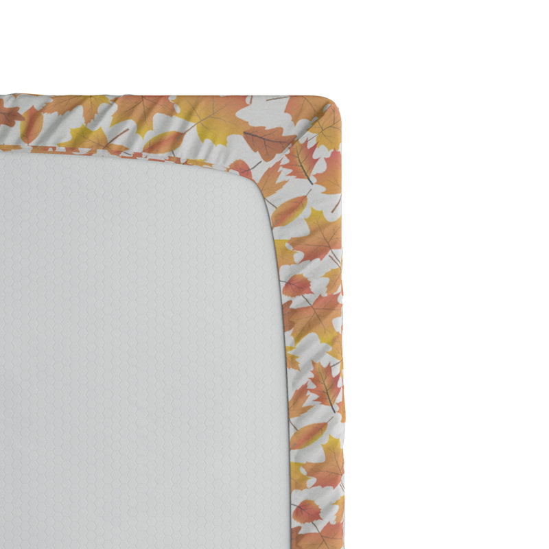Microfiber Fitted Sheet, Twin XL Fitted Sheet, Yellow/Red/Orange, Floral 1