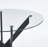 Dining Table With Cross Metal Leg And Tempered Glass Top-1396574357