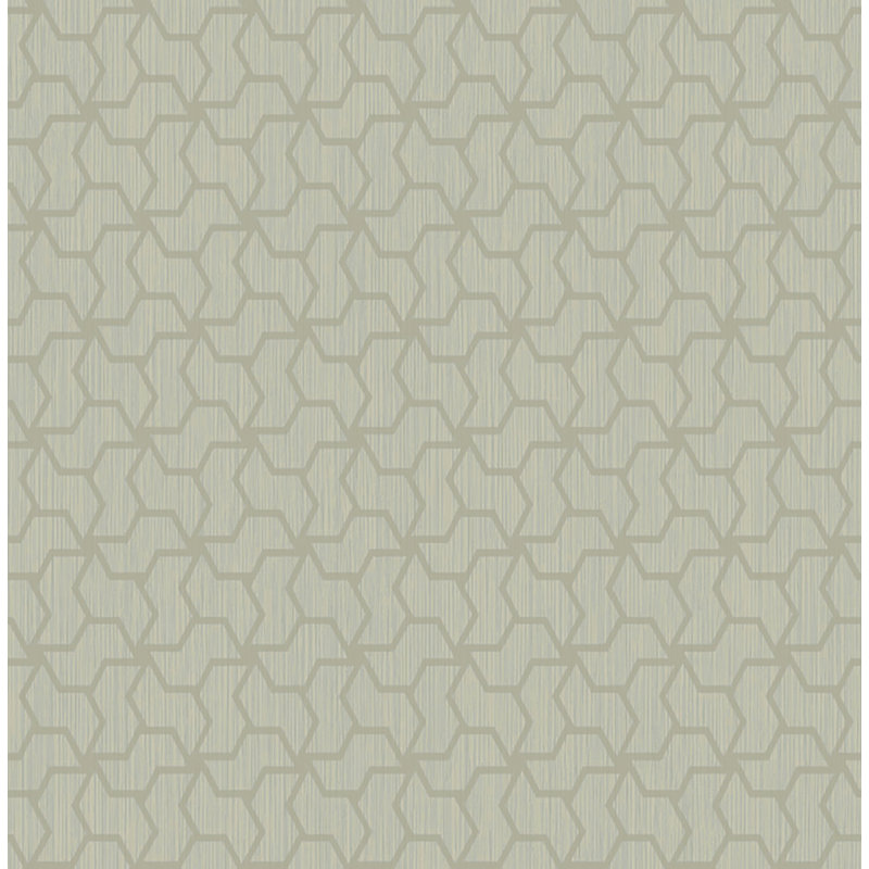  Papier peint à motif géométrique en treillis parchemin Designs Zaira, Parchemin métallique