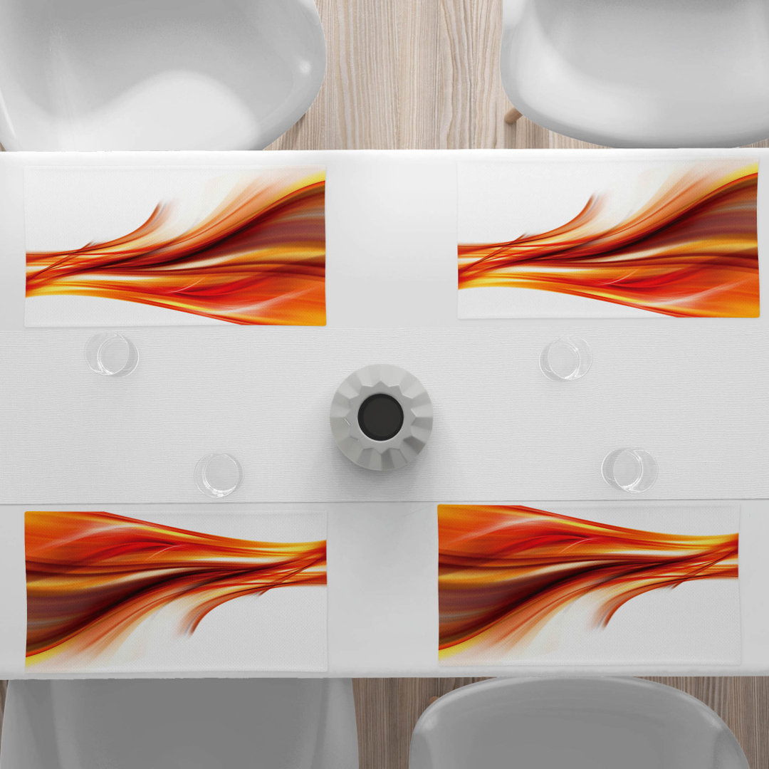 Polyester Abstract Rectangle Placemat (Set of 4) East Urban Home