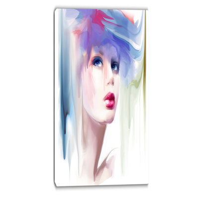 « portrait of belle fille contemporaine », impression sur toile tendue