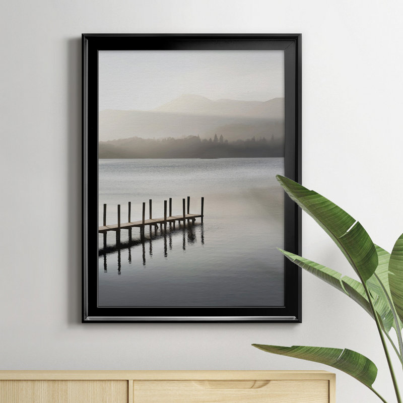 Dusky Dawn - Photographie avec cadre photo, H 22,5 po x l 30,5 po x P 1,5 po, Toile avec cadre noir, Pas de tapis