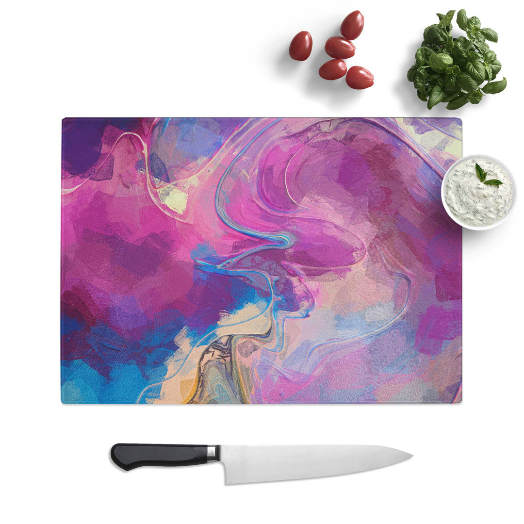 Glass Life Lessons in Abstract Chopping Board