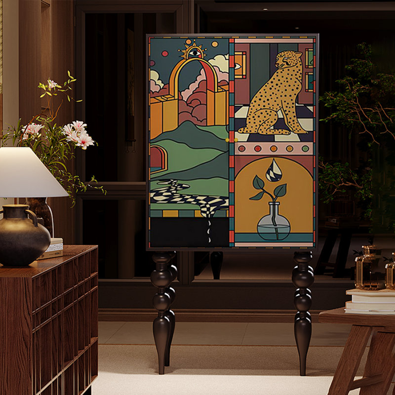 Modern practical multi-layer accent cabinet