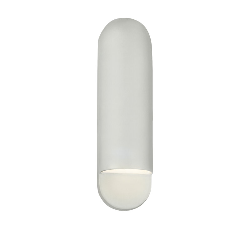 Plafonnier encastré d'extérieur câblé Bharath, Blanc mat, H 20 po x l 5 po x P 4 po