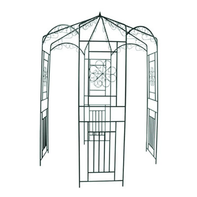 160cm W Metal Arbour in Green