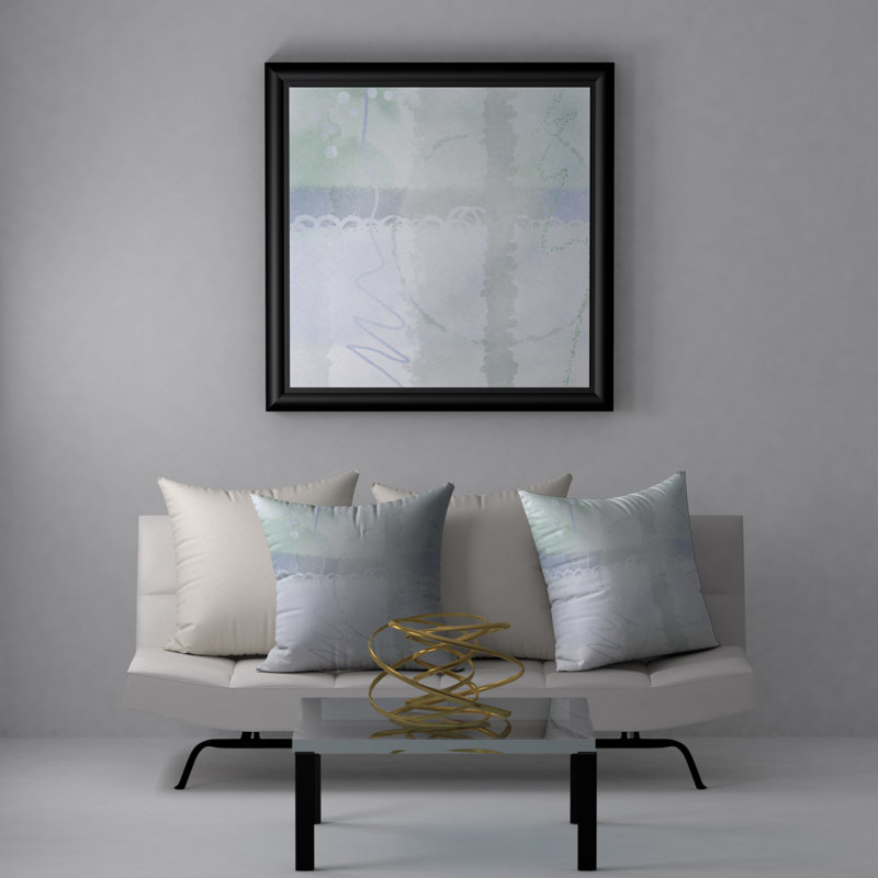 Abstract Throw Pillow, 18" H x 18" W