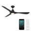 Ventilateur de plafond intelligent en bois naturel Carve 3 avec trousse d'éclairage à DEL sélectionnable 2700K-3000K-4000K-5000K et télécommande incluses, fonctionne avec Alexa et l'application Android ou Android-116667906-116667911-123843251