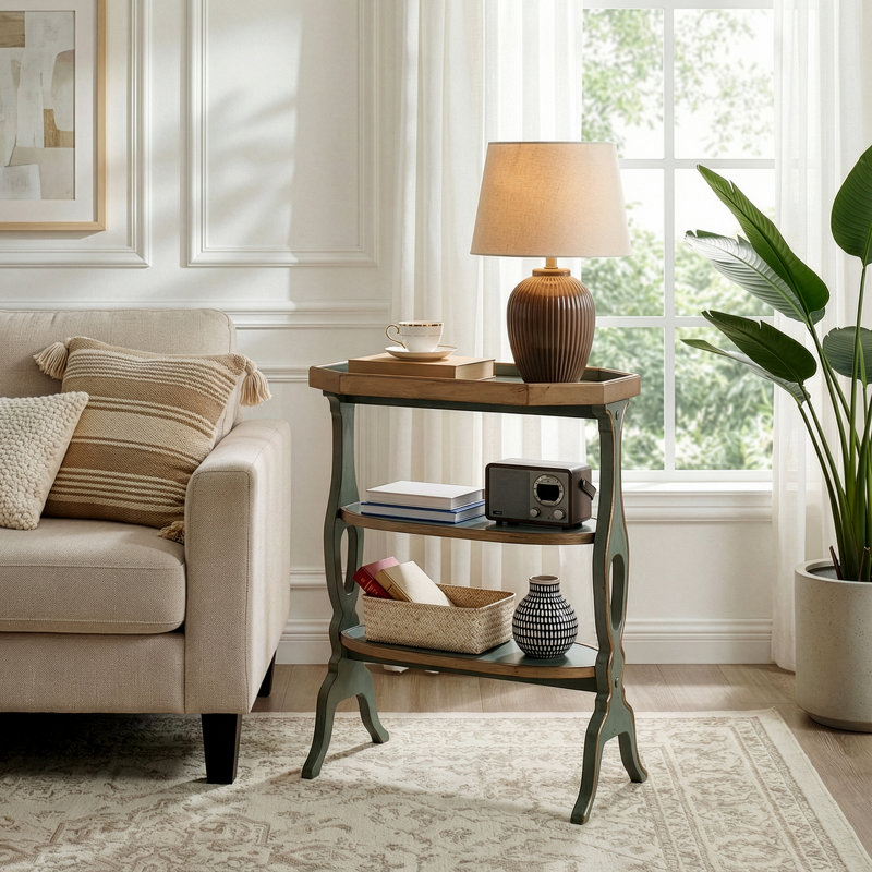Hadley Side Table, Pastel Green