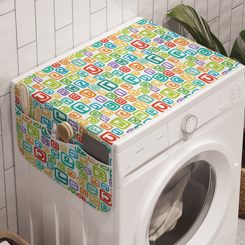 Machine à laver East Urban Home Alphabet, paquet de 2, 47 po x 18,5 po