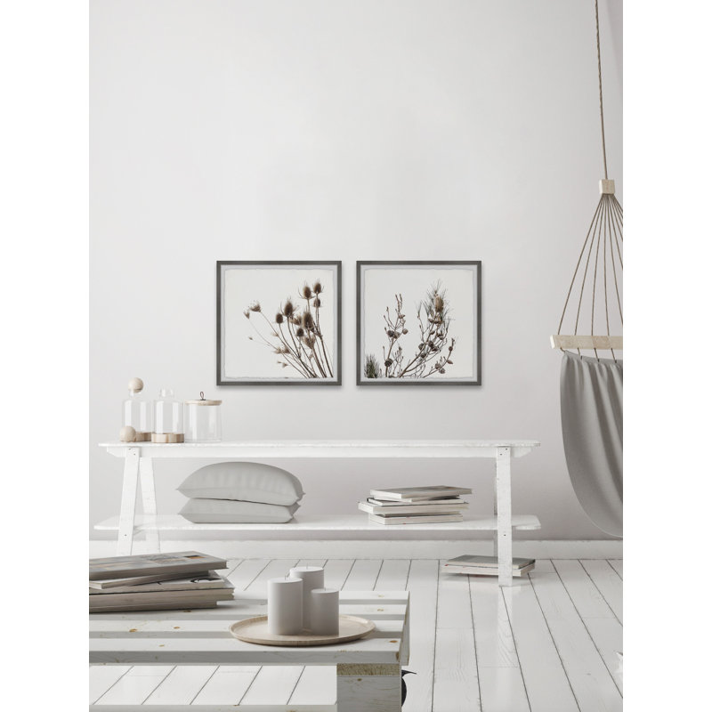 Dried Branches by Marmont Hill - 2 Piece Single Picture Frame Painting Set, 81"H x 81"W