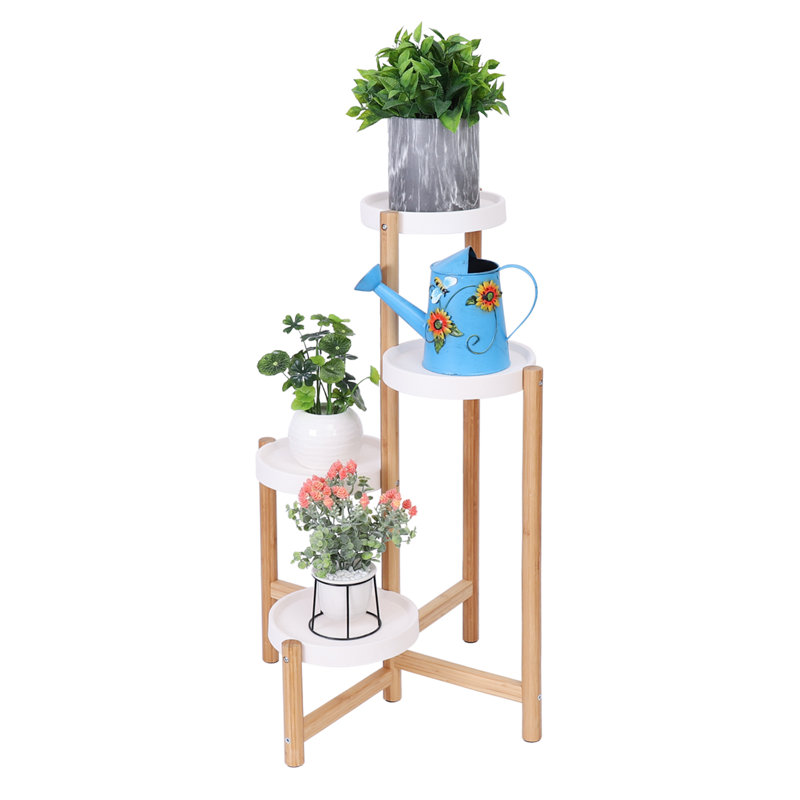 Thatcham Solid Wood Plant Stand 4 Tier
