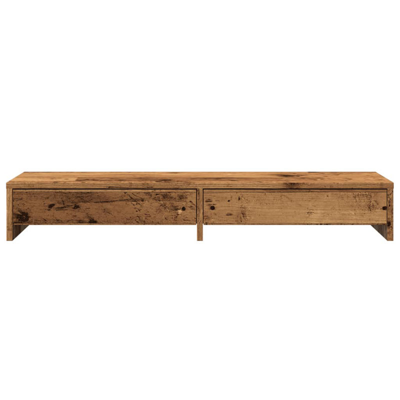Barra Manufactured Wood Monitor Stand, 15cm H x 100cm W x 27cm D, Old Wood