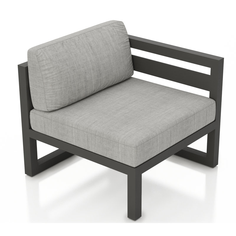 Avion Patio Chair with Sunbrella Cushions, Slate, Cast Silver Sunbrella®