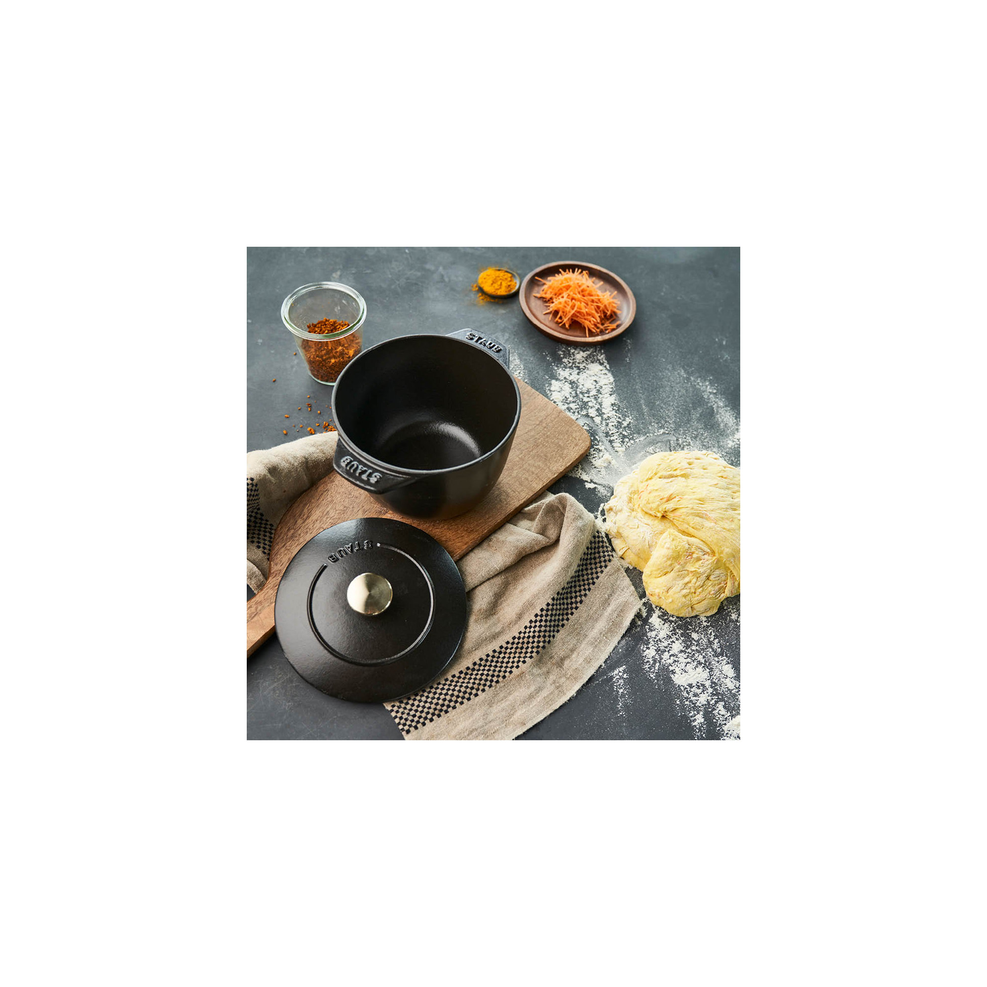 Staub Cast Iron Petite French Oven, 1.84 quarts, Matte Black