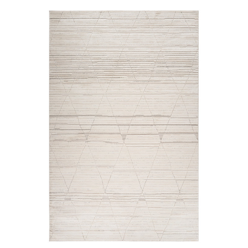 Tapis abstrait crème et beige 4 pi x 6 pi