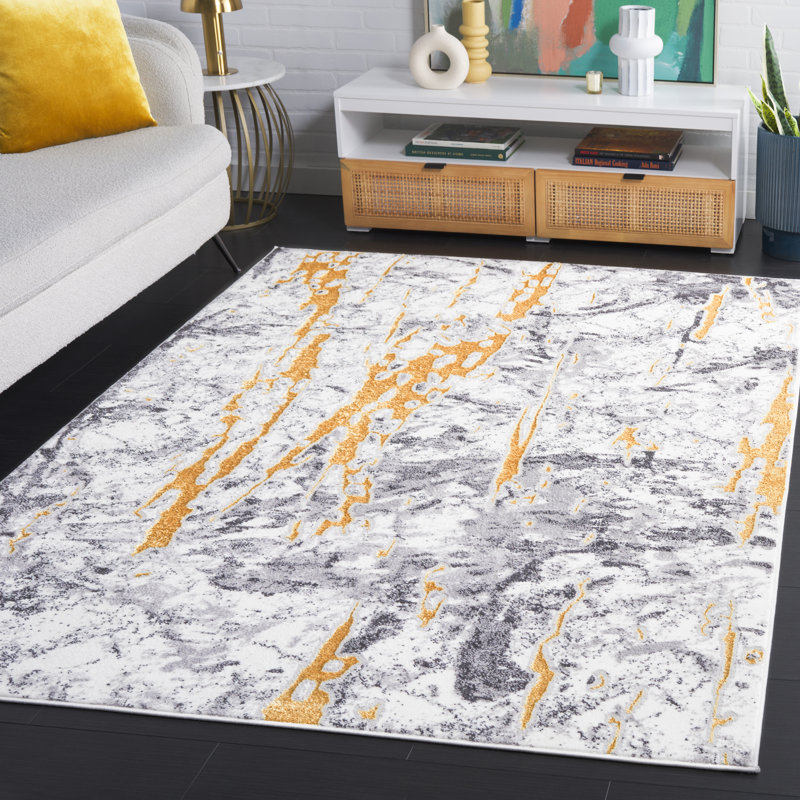 Anindo Performance Performance Abstract Rug, Rectangle 5'3" x 7'6"