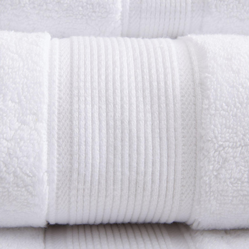 100% Cotton 8 Piece Antimicrobial Towel Set, 8 Piece Towel Set, White