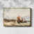 Toile avec cadre flottant or