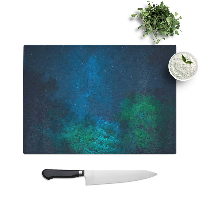 Tempered Glass Stars Above a Forest in Canada Chopping Board, 28.5 cm W x 20 cm L