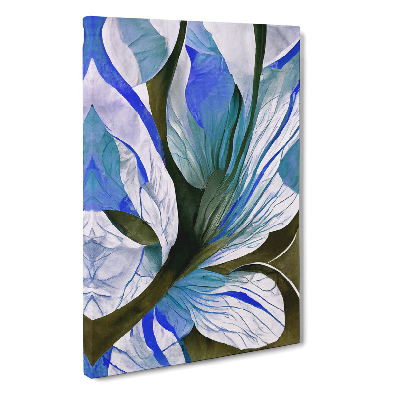 XC1022-1793X Delicate Abstract Flowers No.3 - Wrapped Canvas Print, Wrapped Canvas, 76cm H x 50cm W x 3cm D