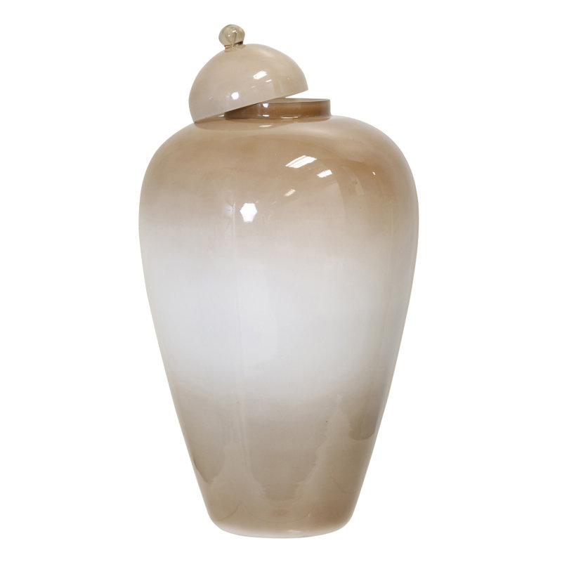 Gold Mercury - Glass Jar, 18" H x 10" W x 10" D, Brown/White/Milky