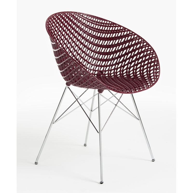 Smatrik Arm Chair, Black, Chrome