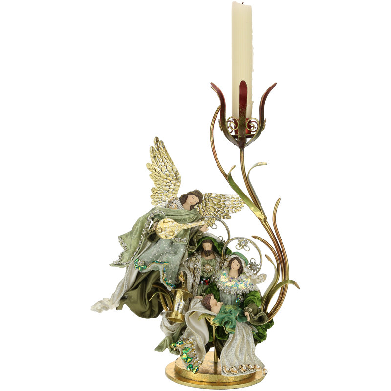 Christmas Holy Family with Flying Angel