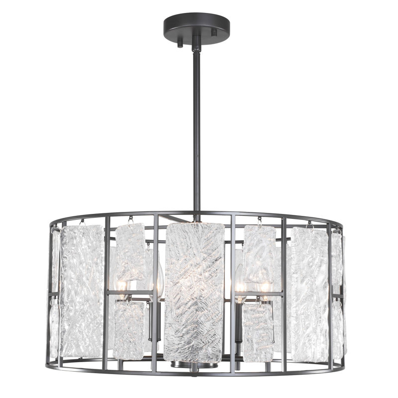 Lustree tambour 5 lumières unique Coldiron