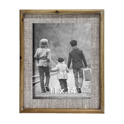 VIP Wood 14 in. Brown 8x10 Photo Frame
