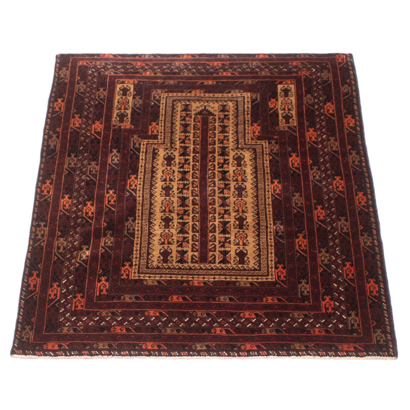 Tapis brun clair Teimani 3 pi 0 po x 4 pi 9 po