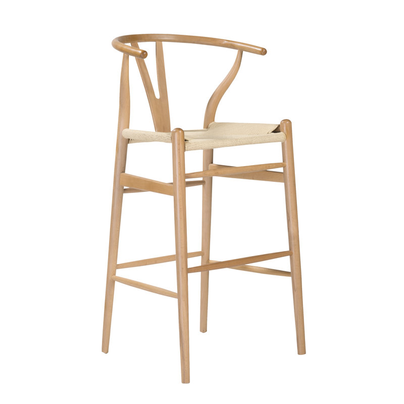 Tabouret de bar / de comptoir en bois massif Fairbanks, Tabouret de bar (siège d'une hauteur de 30,3 po), Naturel, Naturel