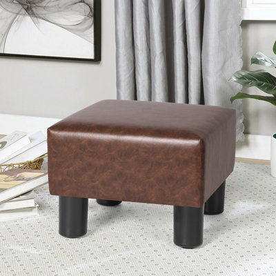 Okan Faux Leather Ottoman