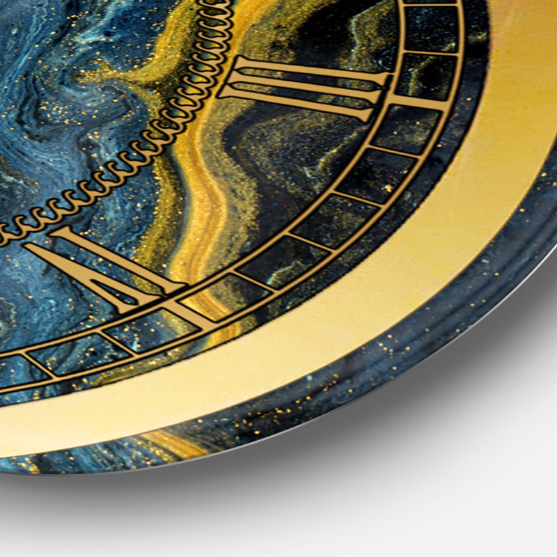 Agathe Ripple Golden Rivers - horloge murale moderne, Petit