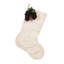 Hand Felted Wool Christmas Stocking - Pinecone on Cream