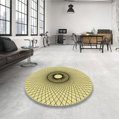 Tapis jaune tissé à la machine