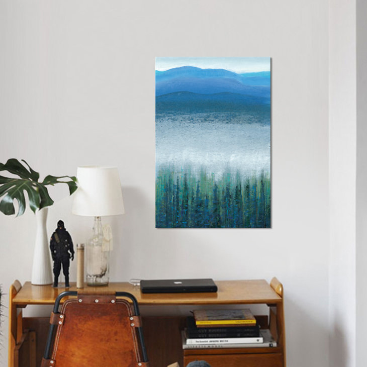 « valley fog i », impression sur toile, H 12 po x l 8 po x P 0,75 po, Toile tendue, Pas de tapis