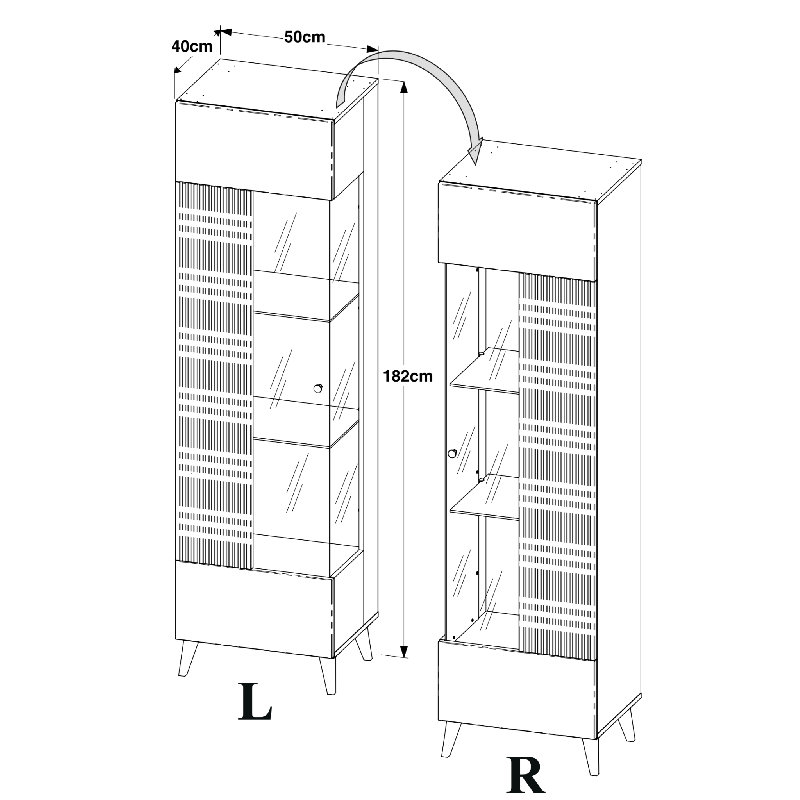 Azzurro Display Cabinet, White