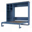 Grand lit escamotable avec bureau et rangement-133284158