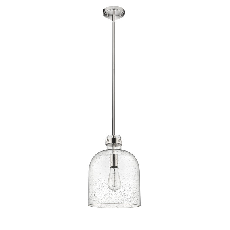 Walpole 1 - Light Candle Style Pendant, 13" H x 9.5" W x 9.5" D, Brushed Nickel