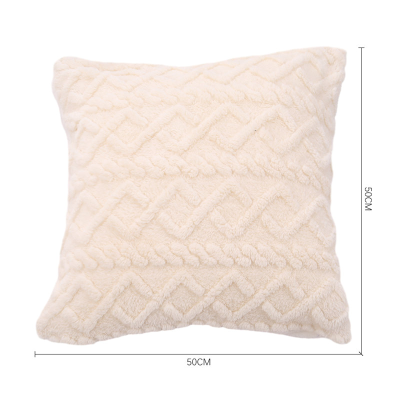 Cotton White Square Cushion